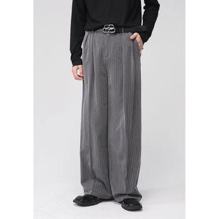 Pinstriped Loose Fit Dress Pants