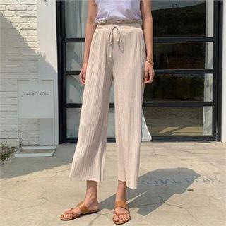 Drawcord Accordion-pleat Culottes
