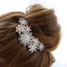 Faux Crystal Flower Hair Comb