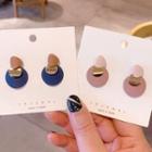 Disc Drop Earring 1 Pair - Blue - One Size