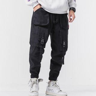 Buckled Paneled Cargo Pants