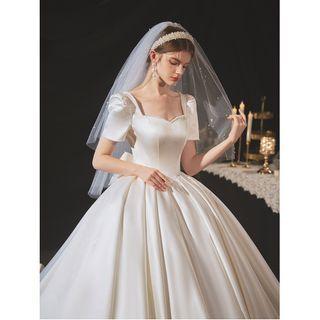 Short-sleeve Open-back Wedding Gown (various Designs)