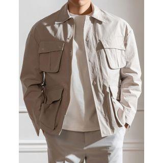 Snap-button Pocket-detail Safari Jacket