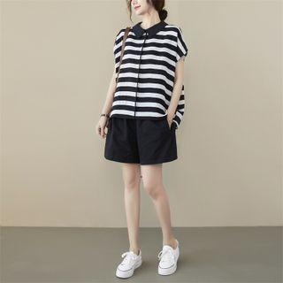 Short-sleeve Striped Shirt / Shorts