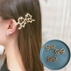 Metal Bow Hair Clip Bow - Gold - One Size
