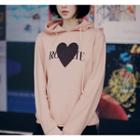 Heart-accent Hooded Pullover