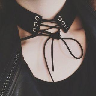 Lace Up Choker