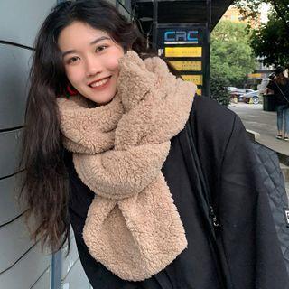 Plain Faux Fleece Scarf