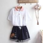 Joker Print Short-sleeve Polo Shirt / Shorts / Set