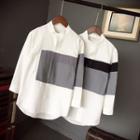 Color Block 3/4-sleeve Shirt