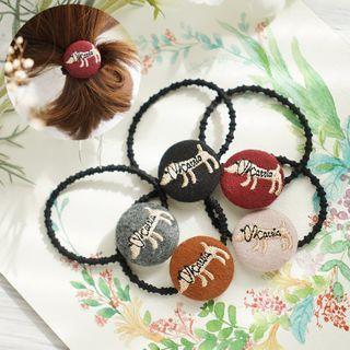 Embroidered Dog Hair Tie