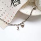 Alloy Heart Bracelet Silver - One Size