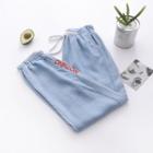 Lettering Embroidered Jogger Jeans