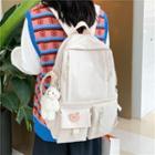 Plain Multi-section Zip Backpack / Bag Charm