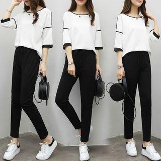 Set: Elbow-sleeve T-shirt + Pants
