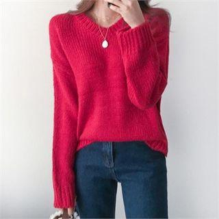 V-neck Alpaca Blend Sweater