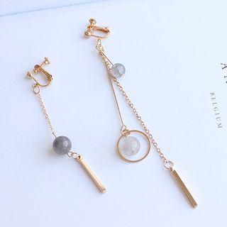 Non-matching Bead & Bar Dangle Earring (various Designs)