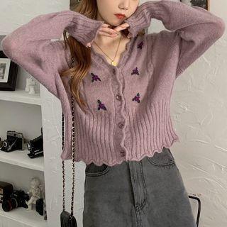 Floral Applique Cardigan