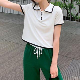 Polo Short-sleeve Contrast Trim T-shirt