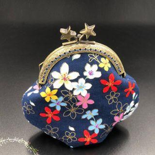 Floral Print Coin Purse Floral - Blue - One Size