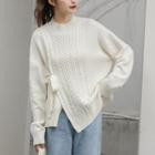 Stitching Butterfly Knit Top