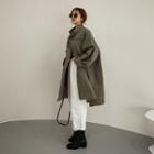 Belted-neck Snap-button Parka