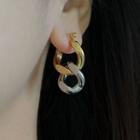 Chunky Chain Stainless Steel Dangle Earring 1 Pair - Gold & Silver - One Size