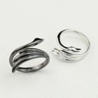 Couple Matching Swan Open Ring