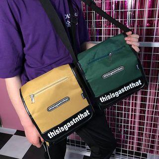 Letter Oxford Crossbody Bag