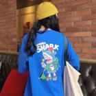 Oversized Shark Printed T-shirt