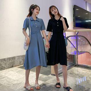 Retro Ruffle T Shirt Dress