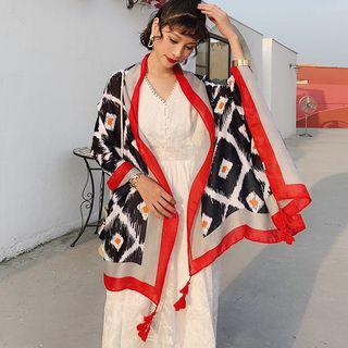 Rhombus Tassel Shawl As Shown In Figure - One Size