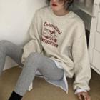 Print Sweatshirt / Long-sleeve Cut Out T-shirt