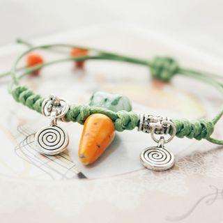 Carrot Ceramic Woven Bracelet