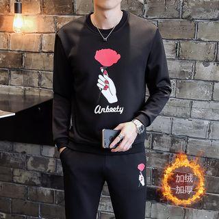 Print Pullover / Hoodie / Sweatpants / Set