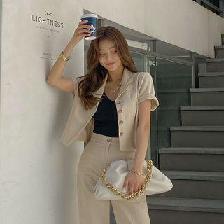 Monotone Notch-lapel Shirt