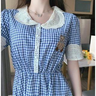 Bear Check Short-sleeve Dress