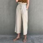 Plain Camisole Top / Drawstring Cropped Pants