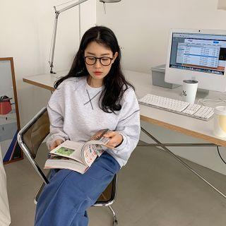 Drop-shoulder Stitched Sweatshirt