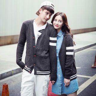 Couple Matching Striped Cardigan