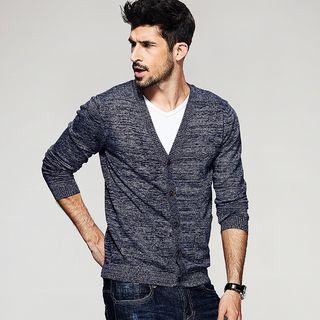 Mock Two Piece V-neck Cardigan