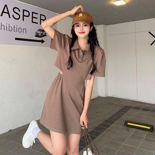 Cutout Mini A-line Polo Dress