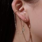 Rhinestone Star Chained Earring