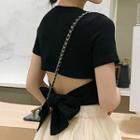 Open-back Bow-back Knit Top