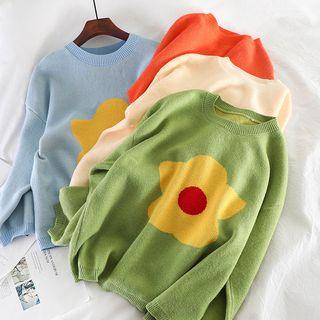 Floral-jacquard Sweater
