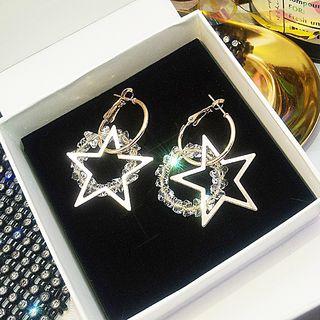 Star Drop Earrings Gold - One Size