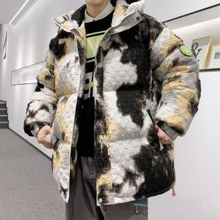 Tie-dye Print Hooded Padded Jacket