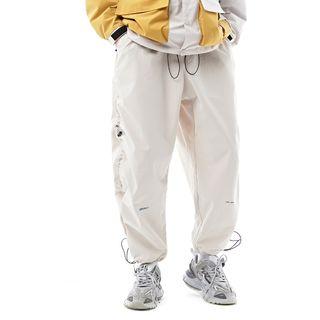 Lettering Drawcord Harem Pants