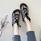 Plaid Strapped Sandals