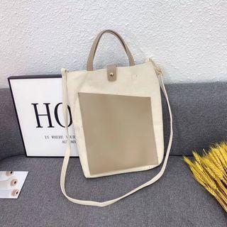 Canvas Color-block Cross Bag